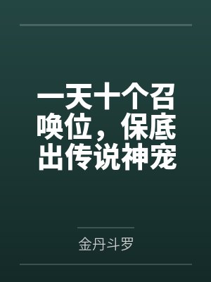 一天十个召唤位，保底出传说神宠