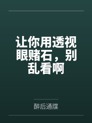让你用透视眼赌石,别乱看啊 让你用透视眼赌石,别乱看啊